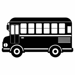 School bus Black silhouette