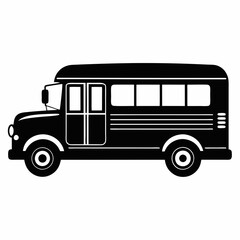 School bus Black silhouette