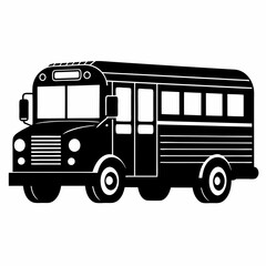 School bus Black silhouette