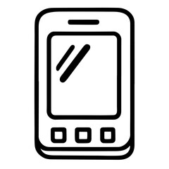 Mobile Icon, Smartphone, Phone, Tech, touch Screen with buttons