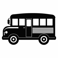 School bus Black silhouette
