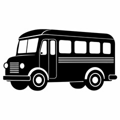School bus Black silhouette