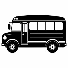School bus Black silhouette