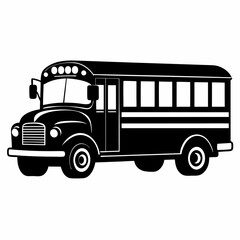 School bus Black silhouette