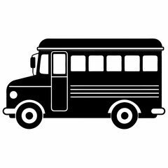 School bus Black silhouette