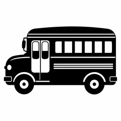 School bus Black silhouette