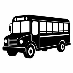 School bus Black silhouette