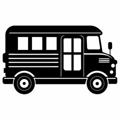 School bus Black silhouette