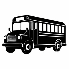 School bus Black silhouette
