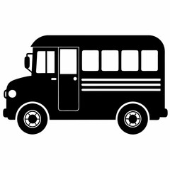 School bus Black silhouette