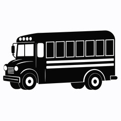 School bus Black silhouette