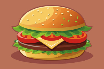 Hamburger vector design illustration artwork