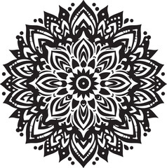 Mandala  Black and White Logo Vector – SVG Design.

This is a printable SVG design file. You can easily print on t-shirts, hoodies, mugs, bags, posters, walls, etc.
