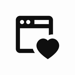 web page internet heart favorite icon