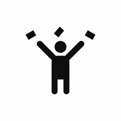 happy person money cash icon