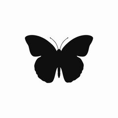 butterfly insect silhouette sign vector
