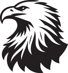 Bald eagle icon silhouette vector art illustration
