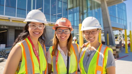 Three Female Construction Engineers