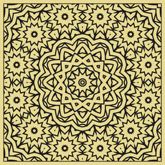 Outline pattern, mandala for coloring. Vector illustration