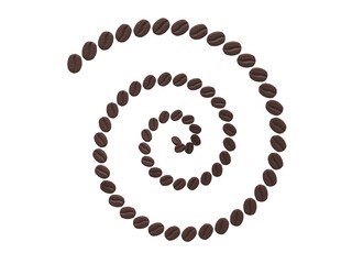 Coffee beans icon spiral spin PNG