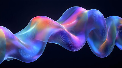 A colorful, flowing wave of light and patterns, representing digital art and creativity.