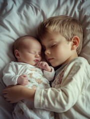 Heartwarming Family Moment in Bed