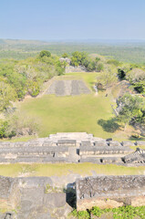 Fototapeta premium Xunantunich - Ancient Maya archaeological site in western Belize with pyramid El Castillo