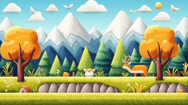 Pixelated blocky animal hero in classic game style, bright and cute design for retro gaming enthusiasts