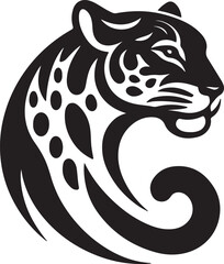 Jaguar icon silhouette vector art illustration