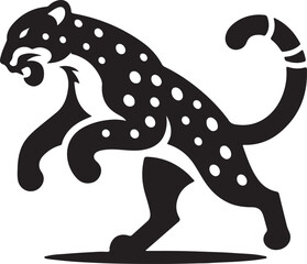 Jaguar icon silhouette vector art illustration