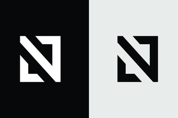 Fototapeta premium logo letter N logo icon design template elements, initial letter N silhouette logo design , letter N logo design