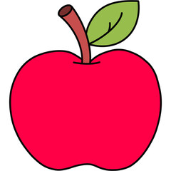 red apple illustration