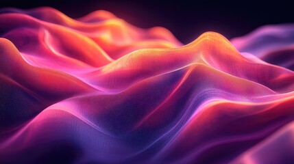 Obraz premium Abstract Wavy Surface with Red, Orange, and Purple Hues