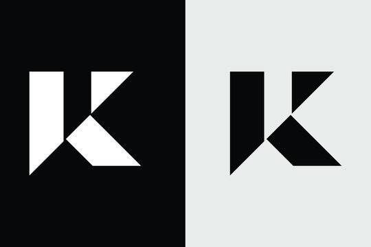 Unique and modern abstract Letter K logo icon design template, letter k abstract geometric triangle Creative logo design