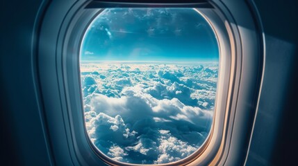 Stunning View of Clouds from Airplane Window