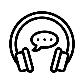 recommend clip art: headphones line icon