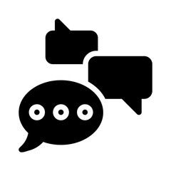 Naklejka premium conversation glyph icon