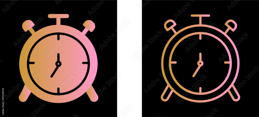 Wall mural alarm clock vector icon