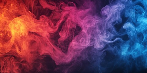 Abstract smoke on a dark background , ai
