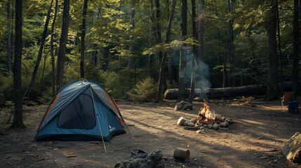 Camping in the Forest: A Tranquil Escape