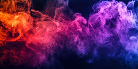 Fototapeta premium Abstract smoke on a dark background , ai