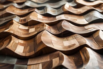 Detailed look at a wooden wall showing texture and grains, Push the boundaries of technology by incorporating innovative, cutting-edge materials into your design