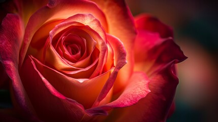 Close-up of a Red and Orange Rose