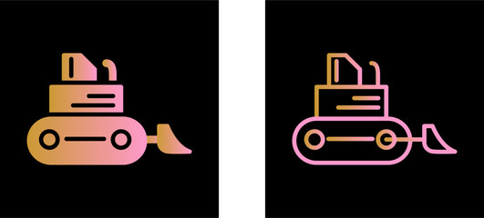 Bulldozer Vector Icon