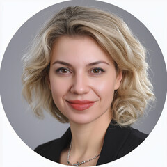 Fototapeta premium Professionelles Porträt einer jungen Frau mit natürlichem Look. Perfekt für LinkedIn, Facebook oder andere soziale Medien