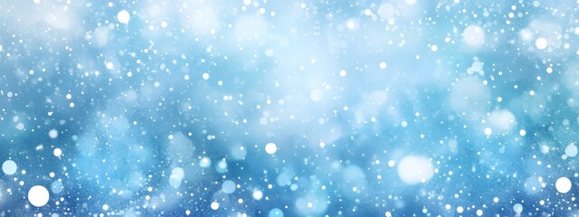 Obraz premium Abstract blue watercolor background with snowflakes and glitter, a Christmas wallpaper design with copy space for text. 