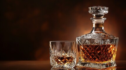 whiskey wallpaper, whisky decanter and glass