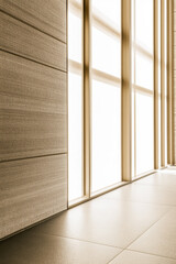 Fototapeta premium Interior design composition with minimalist ornaments beautiful interplay of light and shadows in a luxury apartment. Interiors image with premium decor.