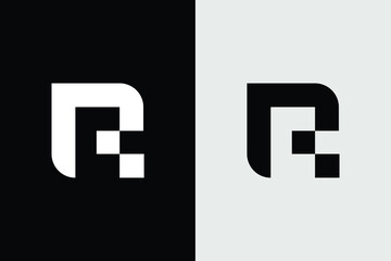 Modern Letter R Logo Set, suitable for corporate business with R initial, abstract geometric letter r business logo vector design © Zayn