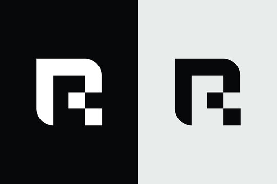 Modern Letter R Logo Set, suitable for corporate business with R initial, abstract geometric letter r business logo vector design